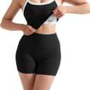 SUUKSESS Women 2 Piece Workout Sets High Waisted Tummy Control Biker Shorts Halter Padded Tank Tops (Black, M)