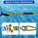SELEWARE Heavy-Duty 60FT Boat Tow Rope for Tubing, Floating Tube Tow Rope, Durable Watersports Ski Rope for Wakeboarding, Water Skiing & Kneeboarding