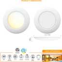 20 Packs 6 Inch 5CCT Field Selectable LED Low Profile Recessed & Surface Mount Disk Light, Round, 15W, 920 Lumens, CRI80, 27K-30K-35K-40K-50K, Driverless, Dimmable, ETL & Wet Rated, White