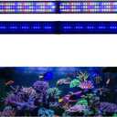 KZKR Upgraded Aquarium Light LED Full Spectrum 48-60 inch Hood Lamp for Freshwater Marine Plant Multi-Color Decorations Light 120-150 cm