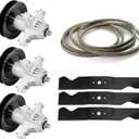 54 inch Deck Rebuild Kit for MTD Cub Cadet Craftsman Mustang Z6600, RZT-L54 RZT-S54 Spindle 618-05137 918-05137, Blade 942-0677B, 742-0677, 5/8" X148 Belt 954-04329A for XP 54" Zero-Turn Mower