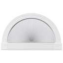 HOMEDEMO Arch Window Shade Blackout No Drill White36 X 72" 2 Pack