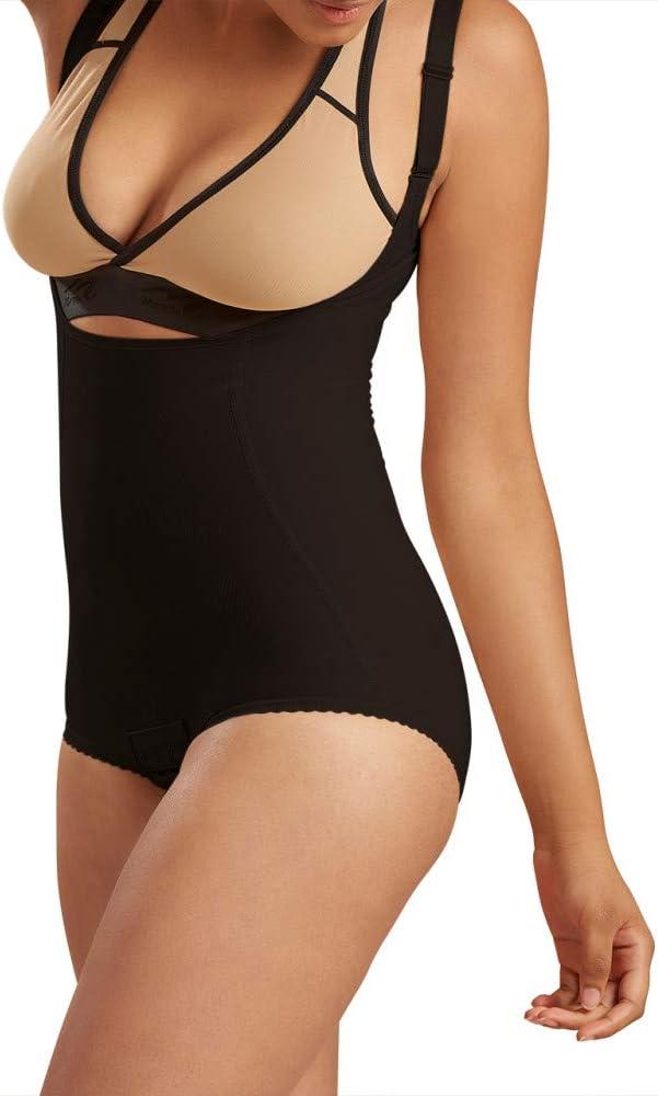 MARENA SFBHA2 Womens Girdle with High Back, No Closure, Bikini-Length - Post-surgical Shapewear Support (Black, M)