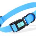 2 x Waterproof Dog Collars,Easy Clean Collar,Adjustable Dog Collars for Small,Medium, Large Dogs(Sky Blue, M)