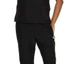 floralhue Scrubs for Women, V-Neck Scrubs Top & Cargo Pants with 12 Pockets, Yoga Waistband, 4 Way Stretch (XS)