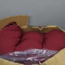 COOS BAY Outdoor/Indoor High Back Chair Cushion 46x22 Inch, Tufted Patio Seat Back Cushion, Replacement Seat Pad, 1 Count, Red Purple (Set of 1)