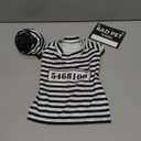 Shihanee Funny Dog Prisoner Costumes Halloween Prison Pooch Shirts Washable Dog Hat and Card for Halloween Puppy Pet(Medium)