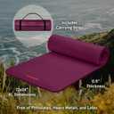 Retrospec Solana Yoga Mat Thick 1/2in Non-Slip Workout Mat with Nylon Strap - 72x24in Exercise Mat for Pilates, Stretching & Fitness - BPA Free, Easy Clean Boysenberry, 1/2 inch