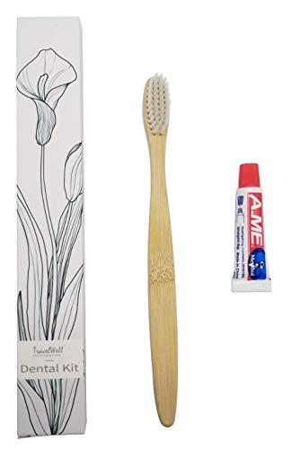 Individually Wrapped Disposable Toothbrush and Toothpaste Boxed 30 Sets per Case Flower Series
