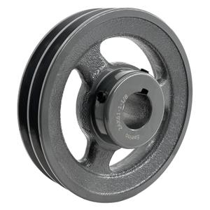 2AK61-1 1/8 Double Groove Pulley,v Belt Pulley 1 1/8 inch bore 5.95" OD,Motor Pulley Cast Iron for A AX 3L 4L V-Belts,2AK61X1 1/8 Pulley