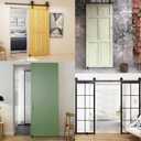 Sliding Barn Door Floor Guide Doors Bottom Wall Mount Adjustable Roller Double Wheel No Punching Required System 2 Pack Black, Smoothly and Quietly