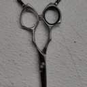 Barber Scissors Kit5.5In Black and Silver Barber Scissors 6CR Flat Scissors