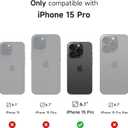 SURITCH for iPhone 15 Pro Case with Magnetic Camera Slide Cover and Adjustable Kickstand, Compatible with MagSafe, Shockproof Bumper Case Slim Protective Cover 6.1 Inch, Lake Green