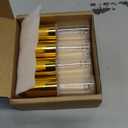 Ellbest 8Pcs 10ml Clear Press Dropper Bottles, Empty Refillable Essential Oil Bottles Container Perfume Cosmetic Bottle Travel Pressing Dropping Bottle, Gold Cap