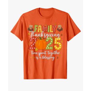 Family Thanksgiving 2025 Thanksgiving Crew Turkey Matching T-Shirt, Size XS