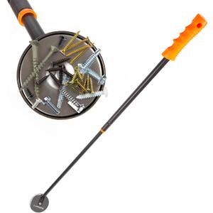 Telescoping Magnetic Pickup Tool - 40-Inch Magnet Stick with 50lb Capacity to Safely Retrieve Nails, Screws, and Metallic Objects by Stalwart (Orange)