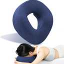 Face Down Pillow Massage Headrest for Bed, Face Down Pillow After Eye Surgery BBL Post Eye Surgery Recovery, Comfortable Support Equipment for Sleeping & Pain Relief Navy Blue