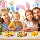 2 x 100 Pcs Easter Cocktail Picks, 4.7 Inch Rabbit Bunny Toothpicks for Appetizers, Natural Bamboo Cocktail Picks for Cake Dessert Food Fruit Easter Party Decoration