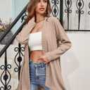 MONNURO Plus Size Women's Lightweight Open Front Cardigan Sweaters with High-Low Hem (XXXL)