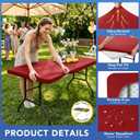 Fitted Tablecloth for 8 Foot Rectangle Tables-4 Pack Red Elastic Outdoor Picnic Table Cover-Spandex Stretch Christmas Table Cloths 8ft for Camping Dining Room Patio Kitchen Banquet Party 30'' x 96'' | 4 Pack