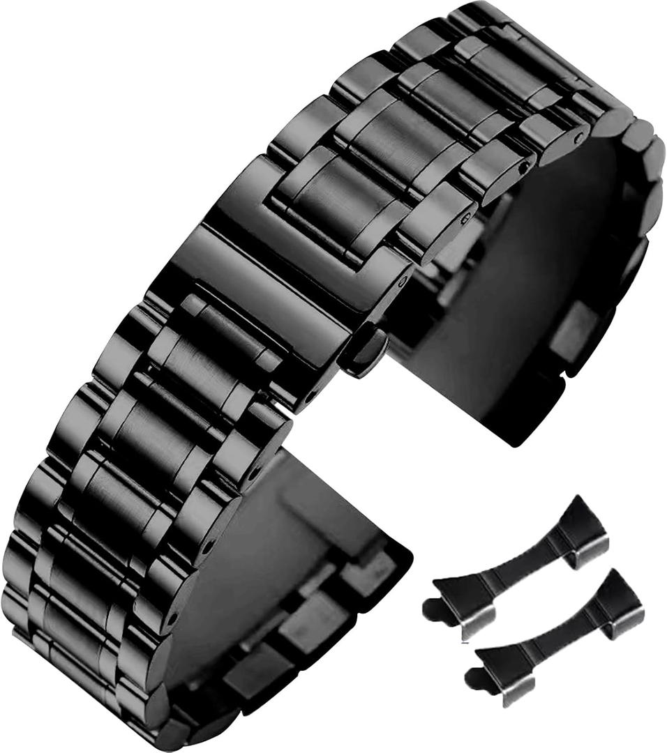 Stainless Steel Watch Band 14mm 15mm 16mm 17mm 18mm 19mm 21mm 20mm 22mm 23mm 24mm Universal Metal Watch Strap Smartwatch Replacement Band Men Women fit Most Traditional Watches