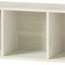 IOTXY DIY Modular Cubby Bookcase - Stackable 3-Cube Open Bookshelf, White