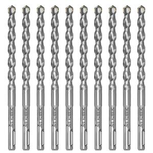 10-Piece 5/16" SDS Plus Drill Bits Rotary Hammer Drill Bit Set, Carbide Tipped for Drilling Concrete Cement Porcelain Tiles Ceramic Pots Stone Brick, Diameter 8mm, 160mm Long, SDS Plus Shank. 10-Piece 5/16" SDS Plus Drill Bits Rotary Hammer Drill Bit Set, Carbide Tipped for Drilling Concrete Cement Porcelain Tiles Ceramic Pots Stone Brick, Diameter 8mm, 160mm Long, SDS Plus Shank.