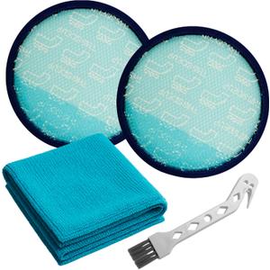 Replacement Filter Compatible with Hoover Wind Tunnel XL Pet Bagless Upright Vacuum 304087001 Fits UH71107, UH71250, UH72625, UH70605 and More  2 Filters + 1 Cleaning Brush + 1 Microfiber Cloth