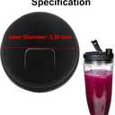 3 Pcs Replacement Parts Lids for Ninja Blender - Sip Seal Spout Lids for Ninja 18oz 24oz 32oz Cups, Fit for Ninja Auto-IQ BL450 BL480 BL490 BL640 BL680 BN400 BN750 BN800, 3.35" Inner Diameter