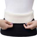 Thermal Fleece Lining Abdomen Back Warmer Belt Men Women Winter Dance Yoga Waistband Elastic Waist Binder Lumbar Support Belt Rheumatic Back Pain Brace Abdominal Stomach Kidney Warmer Protector Band