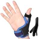 Velpeau Thumb Wrist Support Brace, CMC Thumb Spica Splint for Arthritis Pain, De Quervains Tenosynovitis, Trigger Thumb, Tendonitis, Sprain, Fits Both Left or Right Hands (Plastic Insert Version, S)