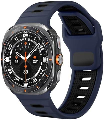  Pack Rugged Sport Band for Samsung Galaxy Watch Ultra Bands 47mm Men/Women,Two Tone Silicone Waterproof Strap Compatible with Samsung Watch Ultra Band,Galaxy Watch 7 Ultra Bands Replacement