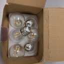 A15 LED Light Bulb 4W (40W Equivalent), 2700K Warm White, Dimmable Edison Filament, 400 Lumens, E26 Medium Base, Clear Glass Ceiling Fan, Refrigerator/Appliance, Vanity & Chandelier (6-Pack)