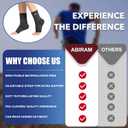 ABIRAM Ankle Brace for Men & Women - Adjustable Support & Compression Sleeve with Wrap for Sprained Ankle, Plantar Fasciitis, Achilles Tendonitis - Breathable Guard for Running, Sports, Recovery
