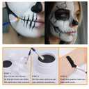2 x Face Body Paint Set-Black + White + Grey