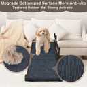 Adjustable Dog Ramp for Beds, Cars, Couches, Dog Steps Anti-Slip Surface, Dogs Ramps for Old Small Pet,High Traction with Platform, 7 Adjustable Heights 16" to 27" Up, Portable Stairs Design for Dogs