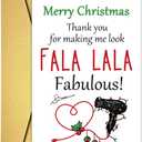 2 x Funny Hair Stylist Beautician Christmas Card, Cute Christmas Appreciation Card for Beauty Shop Worker Hairdresser, Beautician Hair Stylist Xmas Holiday Thank You Cards for Him Her (#13)