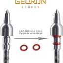 Geordn Stainless Steel Arrow Field Points 100/125/150/175/200 Grains Practice Archery Arrow Target Bullet Point Combo Point 12 PCS