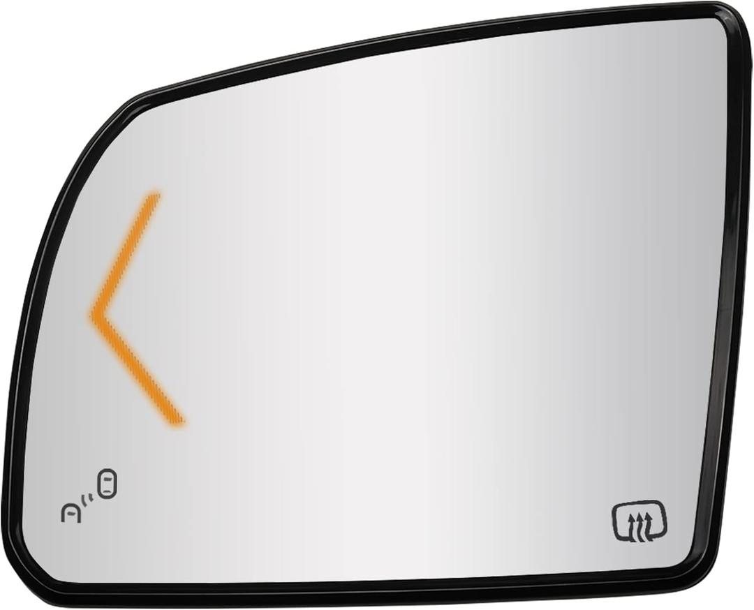 Driver Side Mirror Replacement for 2008-2017 Toyota Sequoia, 2007-2020 Toyota Tundra Mirrors Glass - Left Side Rear View Mirror with Power Heated & Signal Lamp & Blind Spot Detection