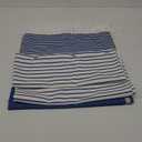 Awellife Navy Blue Shower Curtain for Bathroom Stripe Tassel Shower Curtain 72 X 72 Inches Farmhouse Linen