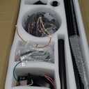 60 Inch Aluminum Blade Ceiling Fan with Light,Industrial Smart Fan Works with Alexa,Indoor Outdoor Metal Black Ceiling Fans for Patio Living Room or Bedroom with 6 Speed Reversible DC Motor,3CCTS