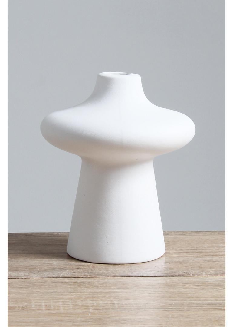 7.8 In Ceramic Vase White