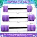 Soulchen 3 Pcs Long Aquatic Exercise Dumbbells Swim Barbells 25'' 29'' 33'' Foam Water Weight Dumbbell Pool Barbells with High Density EVA Foam for Swim Water Aerobics Fitness Loss(Purple)