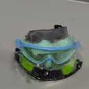 Vvinca 2 Pcs Kids-Swim-Goggles with Nose Cover, Swimming Diving Mask Wide View Anti Fog UV Anti Shattered Lens for Kids 3-5 (01-Mirrored Black Green & Light Blue)