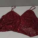 Forever 21 Women's Babydoll Top With Ao Sequins, Burgundy, Large