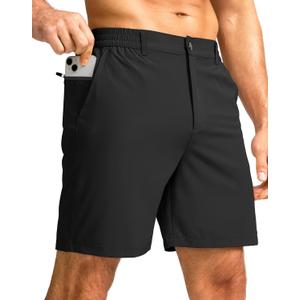 G Gradual Men's Casual Shorts 7" Lightweight Golf Shorts for Men Stretch with 3 Pockets Quick Dry Breathable Work Shorts, XXL