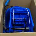 Carlisle FoodService Products 26-Quart Commercial Mop Bucket with Side-Press Wringer, Precision-Molded Polypropylene, Durable Wringer, Bucket with Non-Marking Casters, 18.5 x 16.5 x 23 Inches, Blue