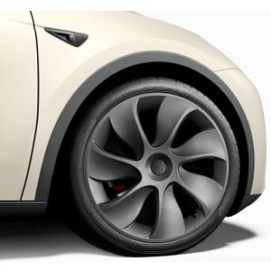 Wheel Covers 19 Inch for Tesla Model Y Accessories 2024 2023 2022 2021 Matte Black ABS Hubcaps 4 Pcs Compatible with Tesla Molde Y Rim Protector Replacement Wheel Cover (Eclipse Edge)