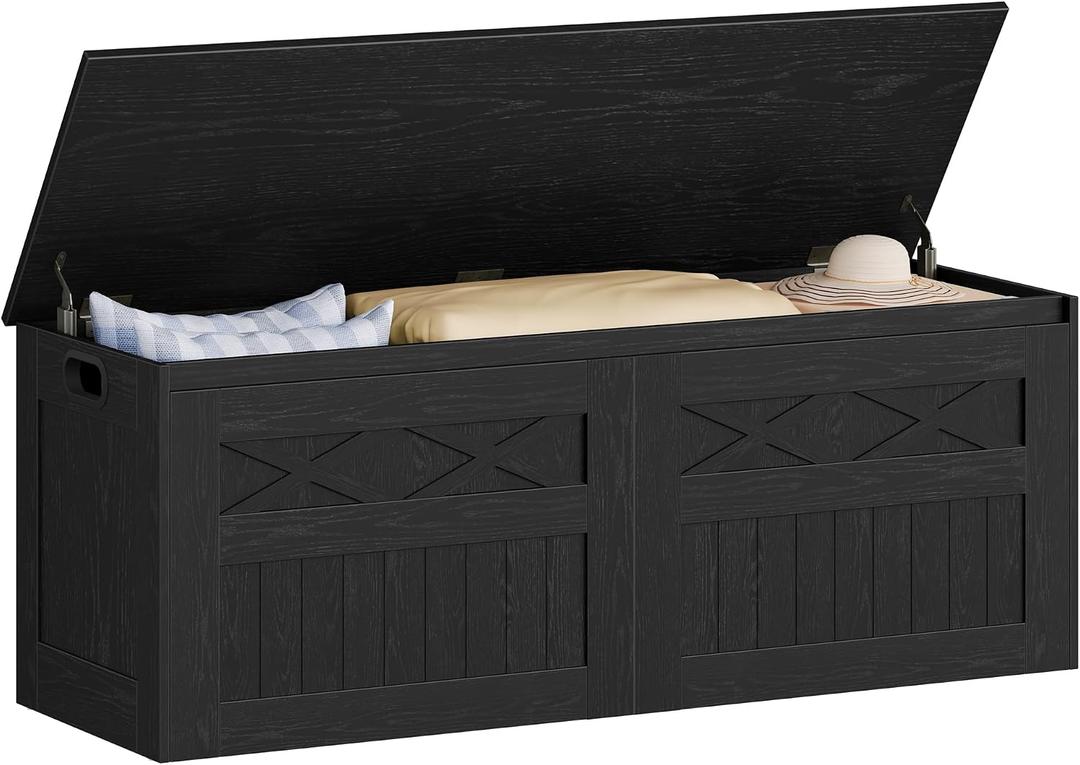 Hzuaneri 47" Rustic Storage Chest and Bench | 59 Gal | 330lb Seat, 15.7"D x 47.2"W x 19.1"H