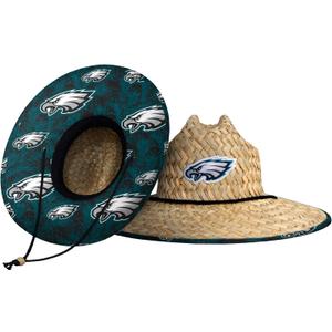FOCO Men's NFL Team Logo Floral Lifeguard Beach Straw Sun Hat